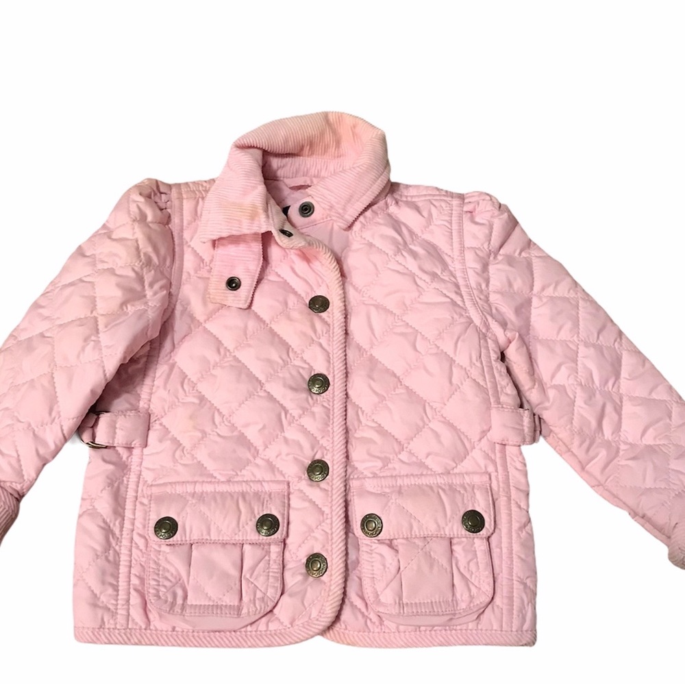 Ralph Lauren pink quilted jacket, infant girls, nine months snap front pockets